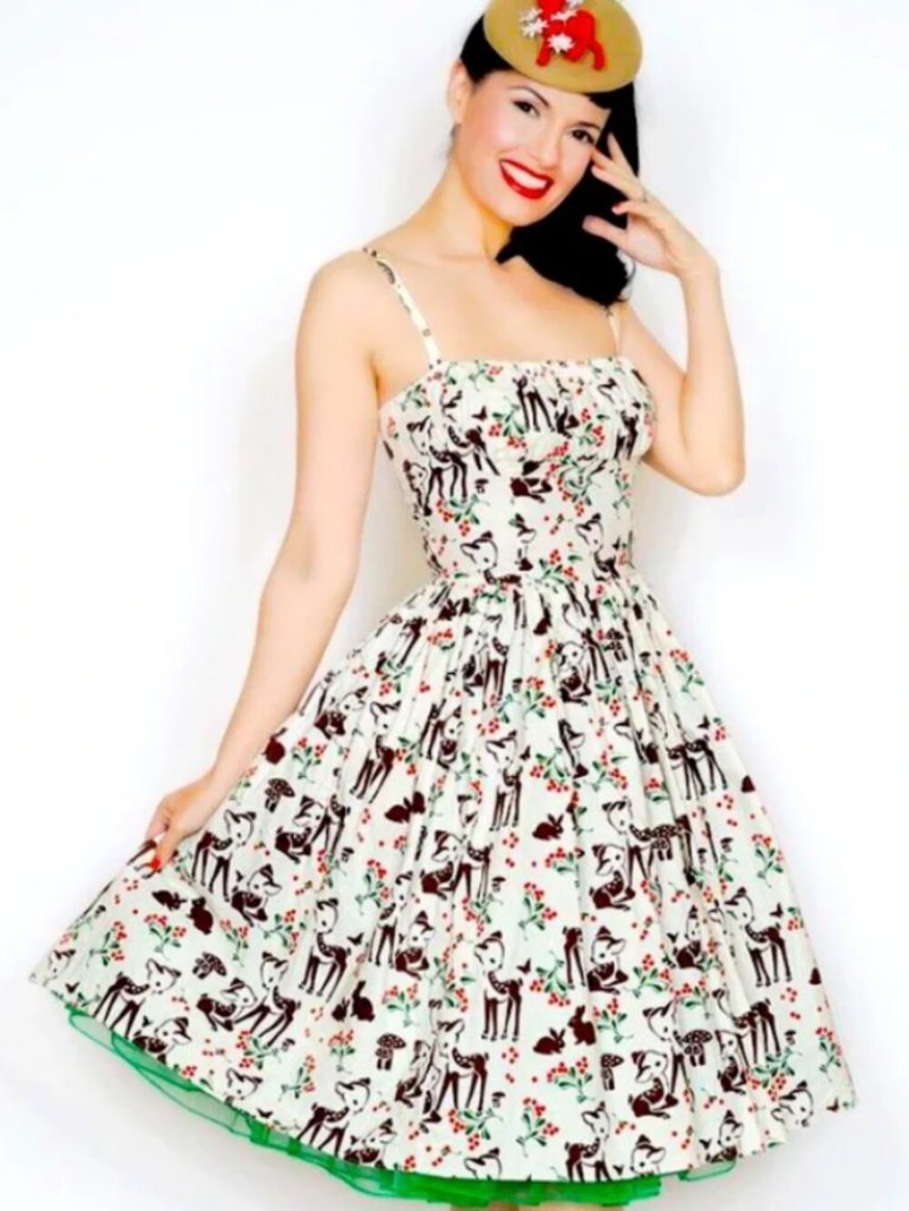 Bernie Dexter "Oh Deer" print Paris dress